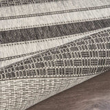 8' X 10' Gray And Black Indoor Outdoor Area Rug - Homeroots - Flyclothing LLC