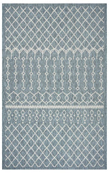 3' X 5' Blue And Gray Indoor Outdoor Area Rug - Homeroots - Flyclothing LLC