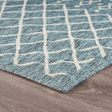 3' X 5' Blue And Gray Indoor Outdoor Area Rug - Homeroots