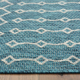 3' X 5' Blue And Gray Indoor Outdoor Area Rug - Homeroots