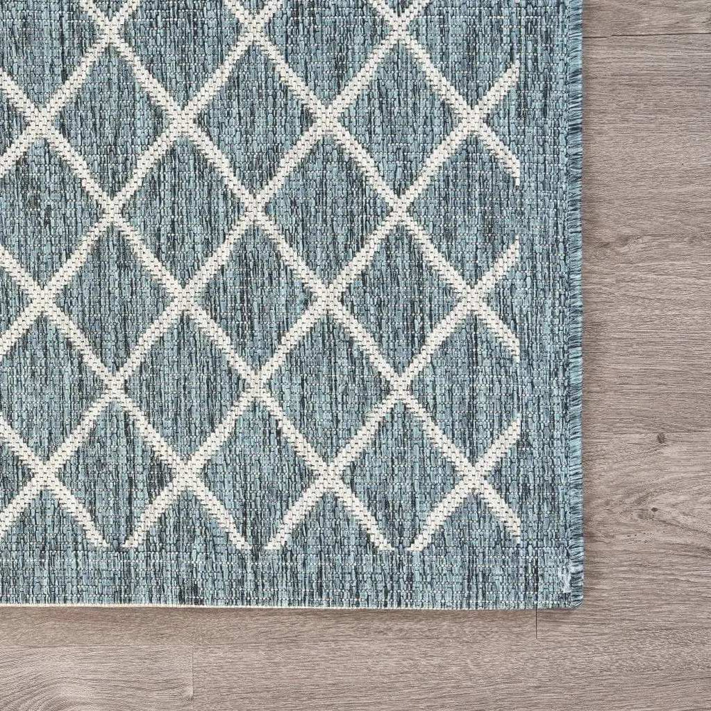 3' X 5' Blue And Gray Indoor Outdoor Area Rug - Homeroots - Flyclothing LLC
