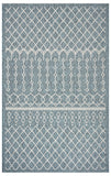 5' X 8' Blue And Gray Indoor Outdoor Area Rug
