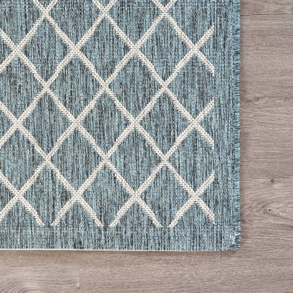5' X 8' Blue And Gray Indoor Outdoor Area Rug - Homeroots - Flyclothing LLC