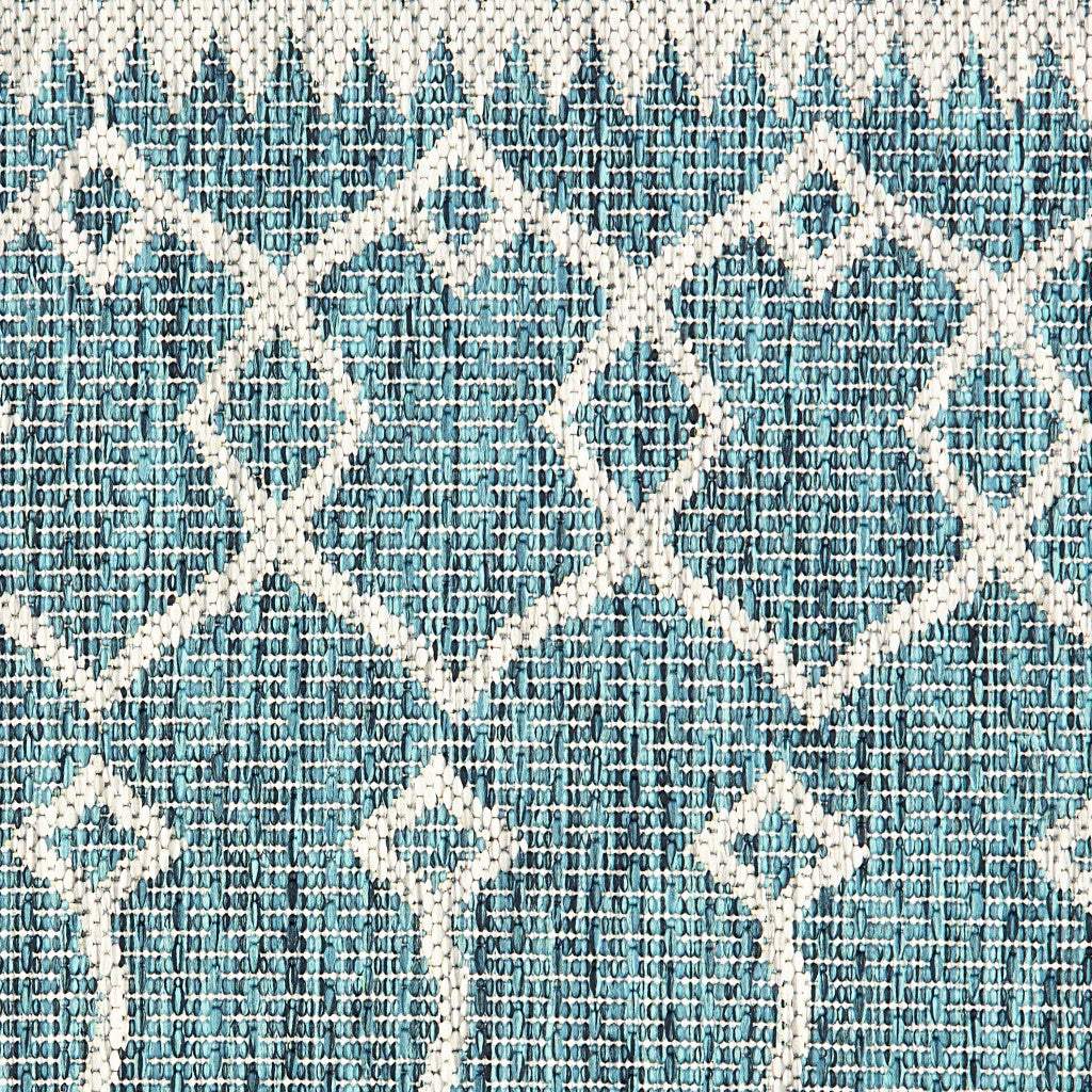8' X 10' Blue And Gray Indoor Outdoor Area Rug - Homeroots - Flyclothing LLC