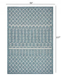 8' X 10' Blue And Gray Indoor Outdoor Area Rug - Homeroots - Flyclothing LLC
