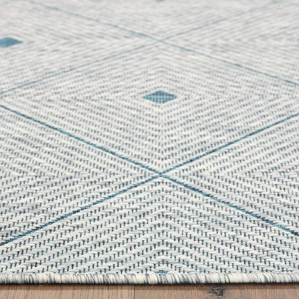 8' X 10' Blue And Gray Indoor Outdoor Area Rug - Homeroots - Flyclothing LLC