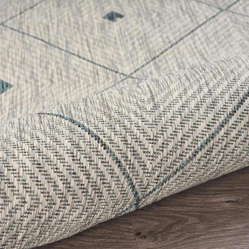 8' X 10' Blue And Gray Indoor Outdoor Area Rug - Homeroots - Flyclothing LLC