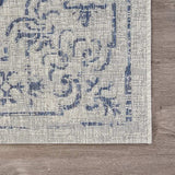 8' X 10' Blue And Gray Indoor Outdoor Area Rug - Homeroots - Flyclothing LLC