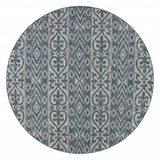 8' X 8' Blue And Gray Indoor Outdoor Area Rug - Homeroots - Flyclothing LLC