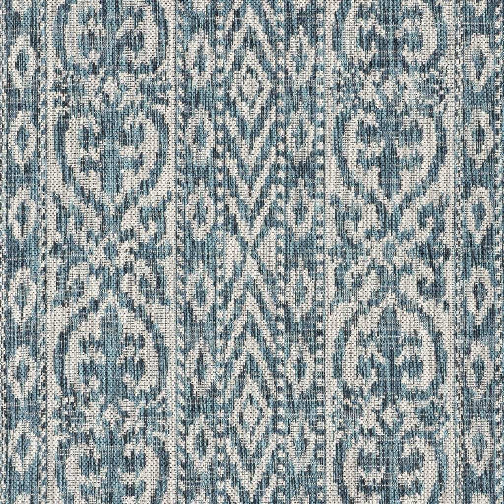 8' X 8' Blue And Gray Indoor Outdoor Area Rug - Homeroots - Flyclothing LLC
