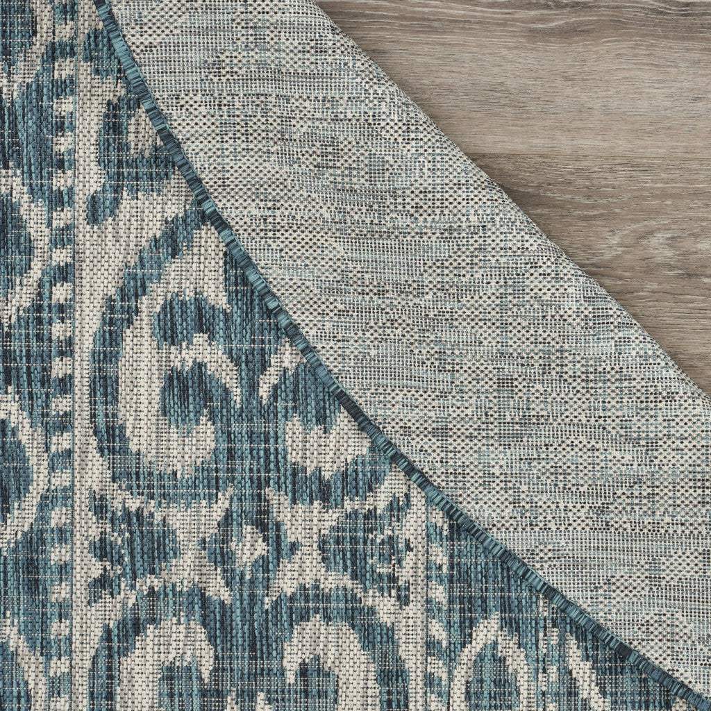 8' X 8' Blue And Gray Indoor Outdoor Area Rug - Homeroots - Flyclothing LLC