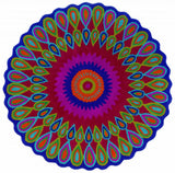 5' Round Pink Floral Edged Area Rug - Homeroots - Flyclothing LLC