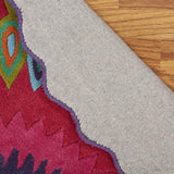 5' Round Pink Floral Edged Area Rug - Homeroots - Flyclothing LLC