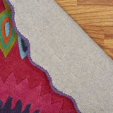 8' Pink Round Wool Hand Tufted Area Rug - Homeroots - Flyclothing LLC