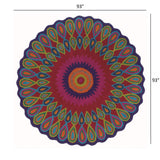 8' Pink Round Wool Hand Tufted Area Rug - Homeroots - Flyclothing LLC