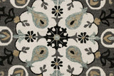 5' Gray Round Wool Hand Hooked Handmade Area Rug - Homeroots - Flyclothing LLC