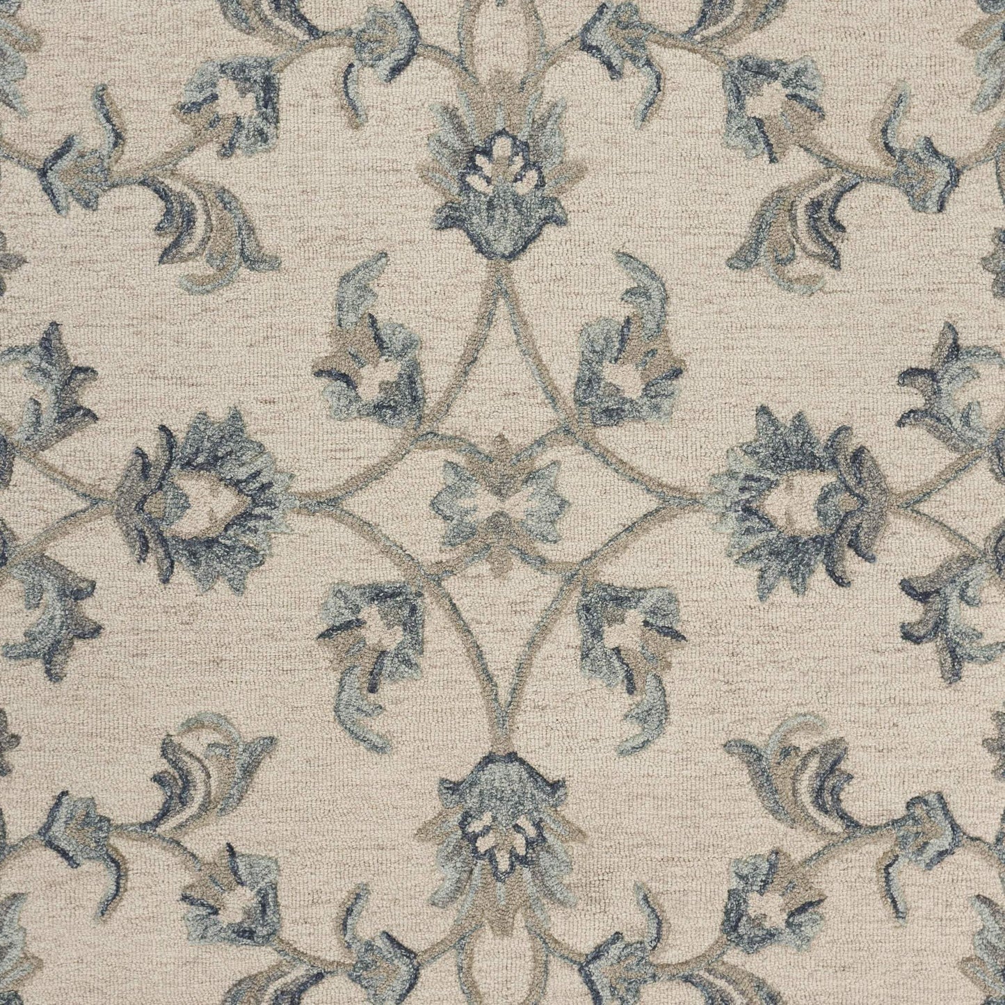 5' Light Blue Round Wool Hand Tufted Area Rug - Homeroots - Flyclothing LLC