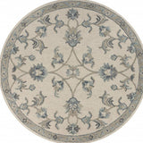 5' Light Blue Round Wool Hand Tufted Area Rug - Homeroots - Flyclothing LLC