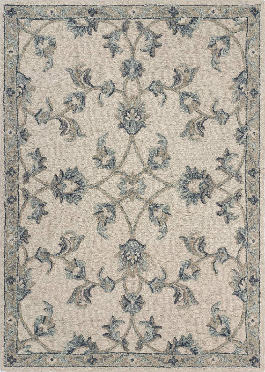 7' X 9' Light Blue Wool Hand Tufted Area Rug - Homeroots - Flyclothing LLC