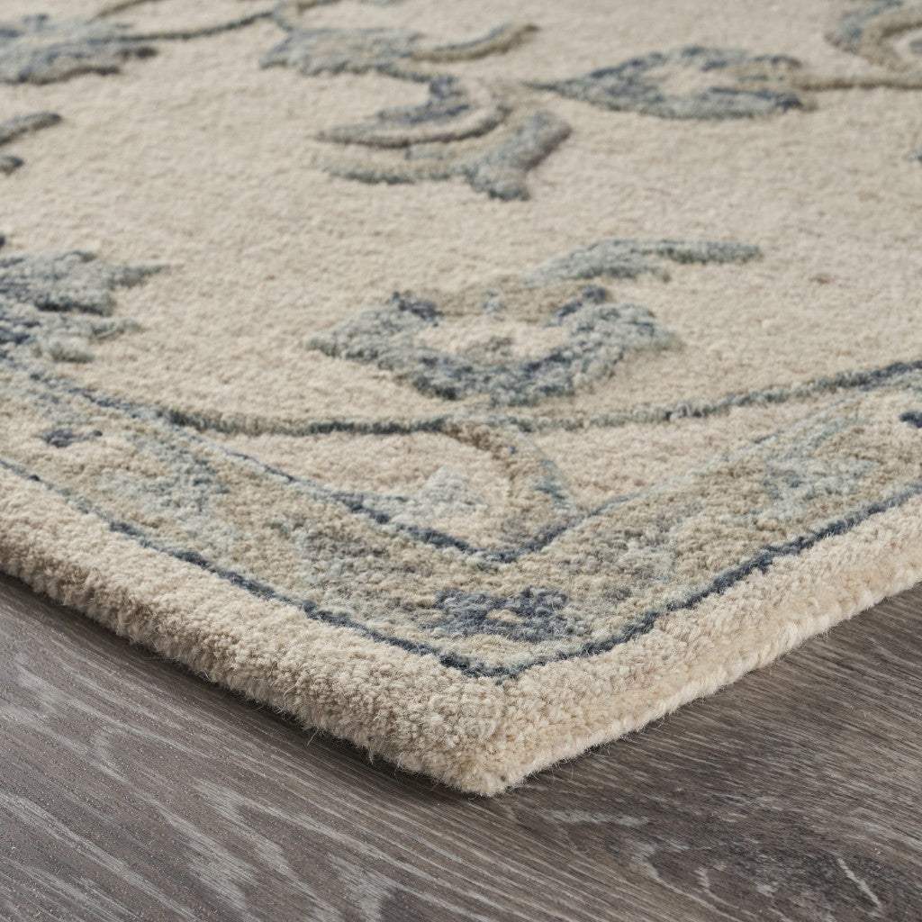 7' X 9' Light Blue Wool Hand Tufted Area Rug - Homeroots - Flyclothing LLC