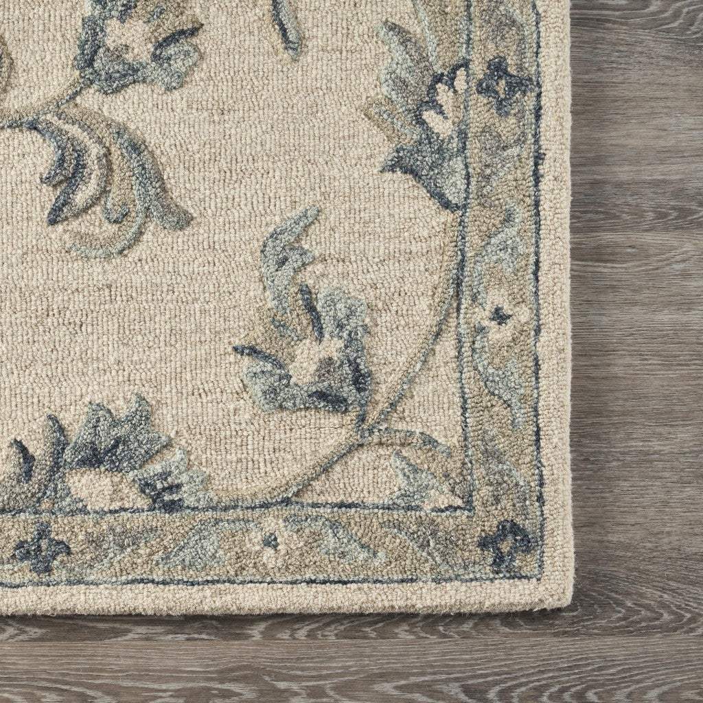 7' X 9' Light Blue Wool Hand Tufted Area Rug - Homeroots - Flyclothing LLC