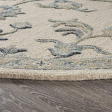 7' Light Blue Round Wool Hand Tufted Area Rug - Homeroots - Flyclothing LLC