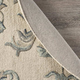 7' Light Blue Round Wool Hand Tufted Area Rug - Homeroots - Flyclothing LLC