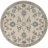 7' Light Blue Round Wool Hand Tufted Area Rug - Homeroots
