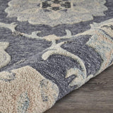 5' Blue And Gray Round Wool Hand Tufted Area Rug - Homeroots - Flyclothing LLC