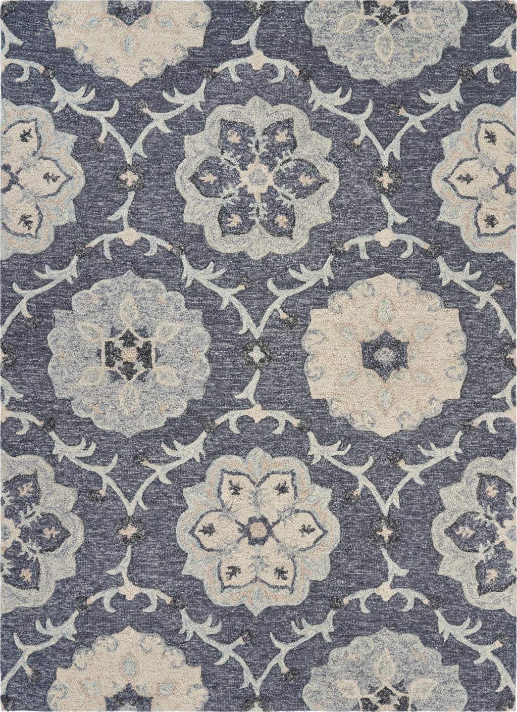 5' X 7' Blue And Gray Wool Hand Tufted Area Rug - Homeroots - Flyclothing LLC