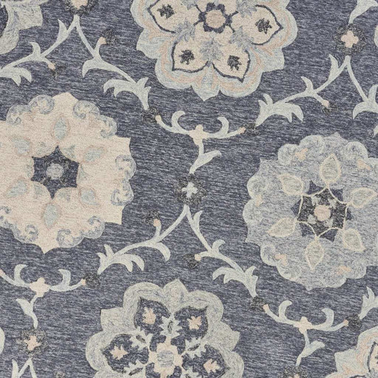 5' X 7' Blue And Gray Wool Hand Tufted Area Rug - Homeroots - Flyclothing LLC