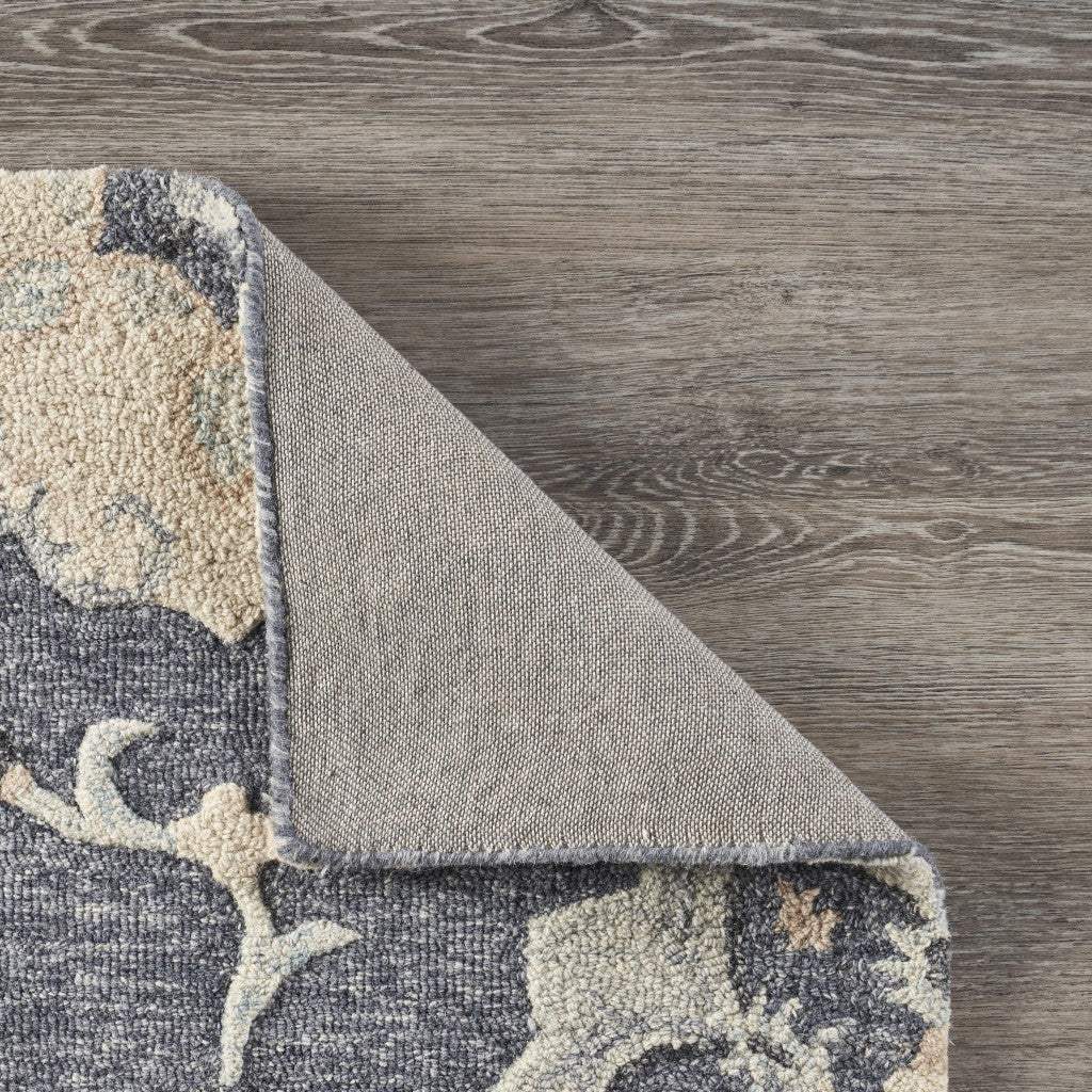 5' X 7' Blue And Gray Wool Hand Tufted Area Rug - Homeroots - Flyclothing LLC