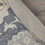 7' Blue And Gray Round Wool Hand Tufted Area Rug - Homeroots - Flyclothing LLC