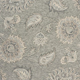 5' Gray Round Wool Hand Tufted Area Rug - Homeroots