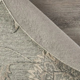 5' Gray Round Wool Hand Tufted Area Rug - Homeroots