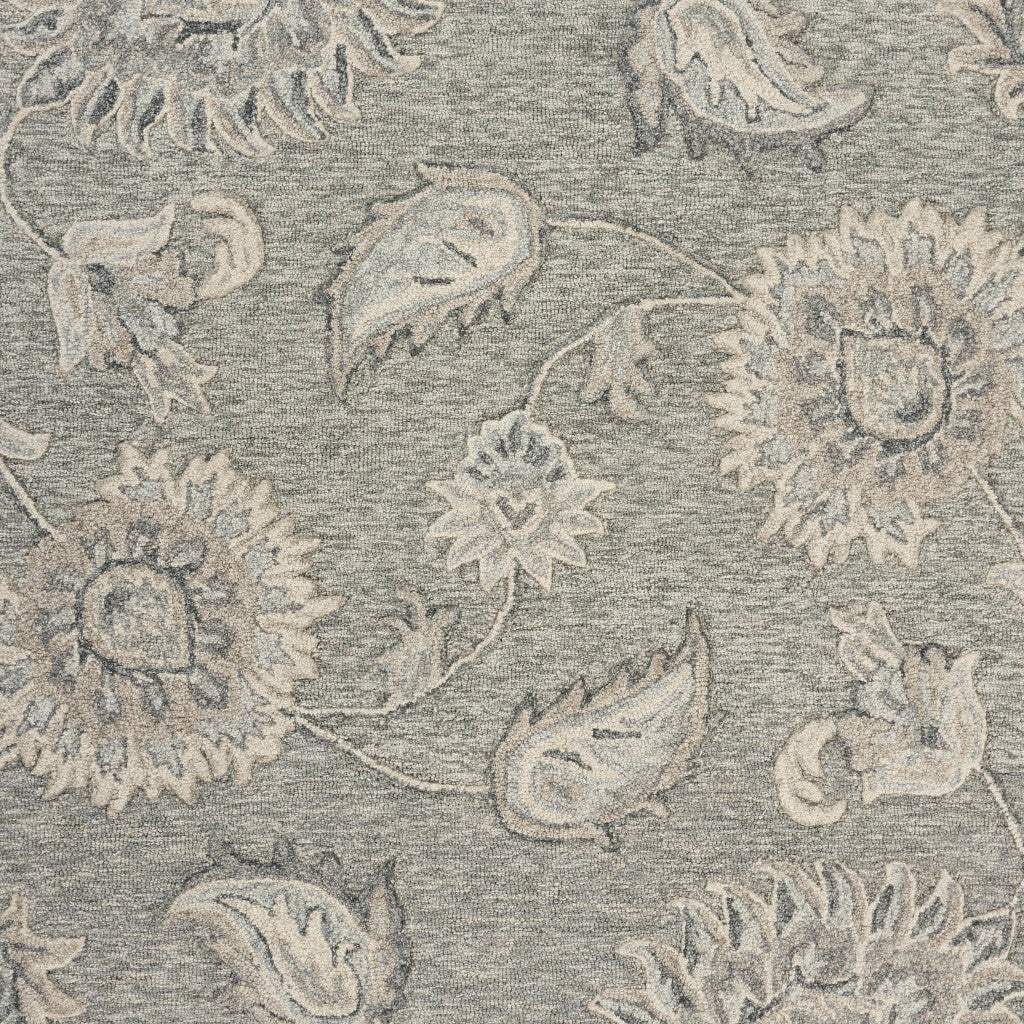 7' X 9' Gray Wool Hand Tufted Area Rug - Homeroots - Flyclothing LLC