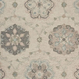 5' Blue And Ivory Round Wool Hand Tufted Area Rug - Homeroots