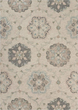 7' X 9' Blue And Ivory Wool Hand Tufted Area Rug - Homeroots - Flyclothing LLC
