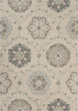 7' X 9' Blue And Ivory Wool Hand Tufted Area Rug - Homeroots