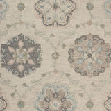 7' X 9' Blue And Ivory Wool Hand Tufted Area Rug - Homeroots