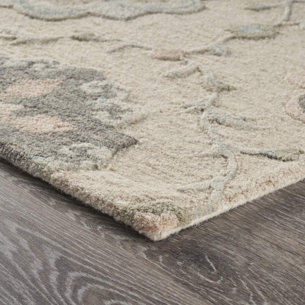 7' X 9' Blue And Ivory Wool Hand Tufted Area Rug - Homeroots - Flyclothing LLC