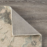 7' X 9' Blue And Ivory Wool Hand Tufted Area Rug - Homeroots