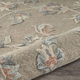 5' Gray Round Wool Hand Tufted Area Rug - Homeroots