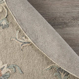 5' Gray Round Wool Hand Tufted Area Rug - Homeroots - Flyclothing LLC