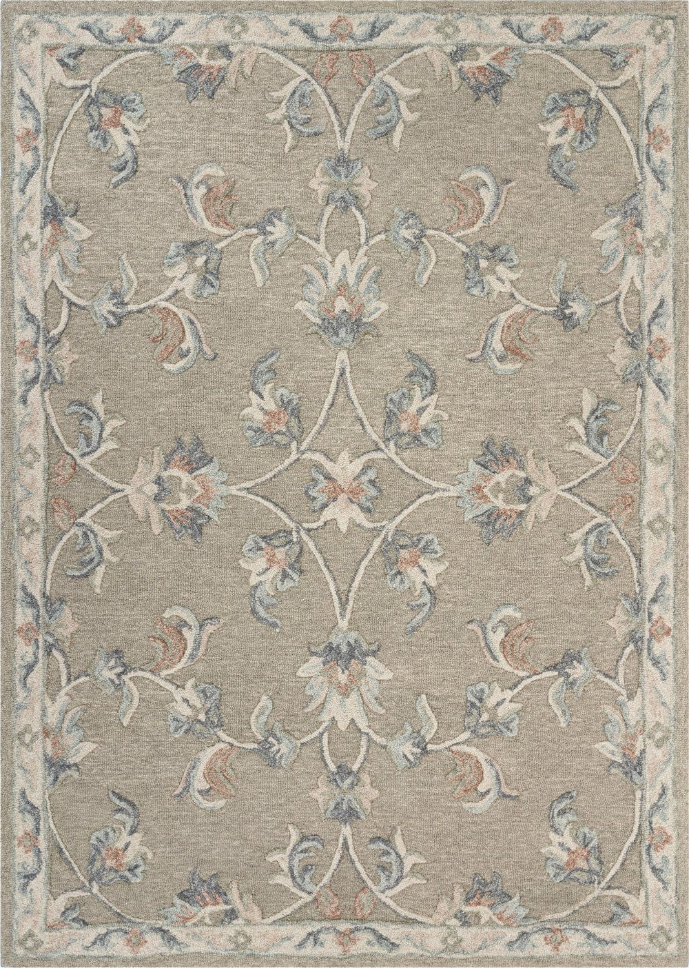 7' X 9' Gray Wool Hand Tufted Area Rug - Homeroots