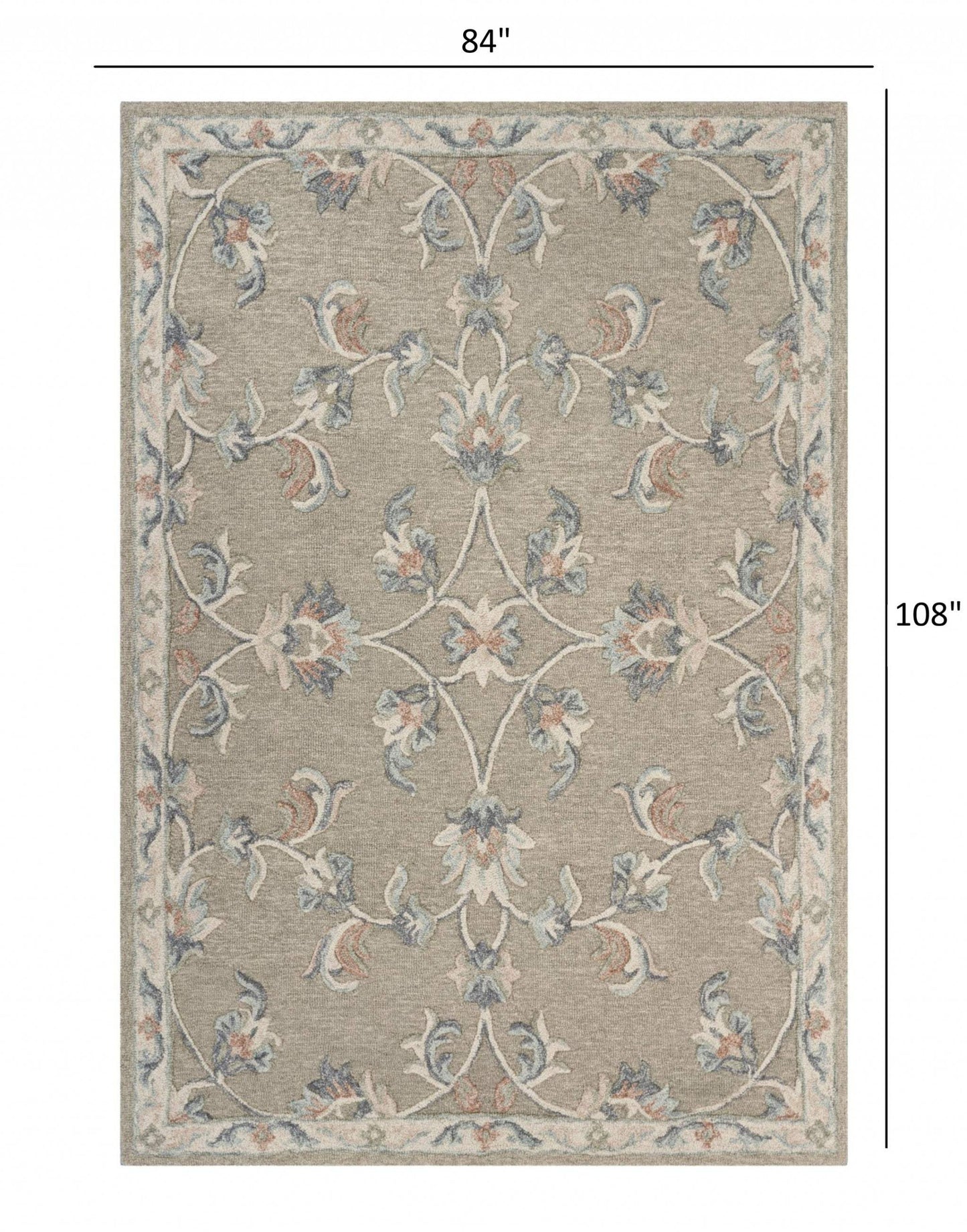 7' X 9' Gray Wool Hand Tufted Area Rug - Homeroots - Flyclothing LLC