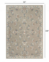 7' X 9' Gray Wool Hand Tufted Area Rug - Homeroots - Flyclothing LLC