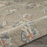 7' Gray Round Wool Hand Tufted Area Rug - Homeroots