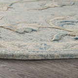 5' Blue And Ivory Round Wool Hand Tufted Area Rug - Homeroots - Flyclothing LLC