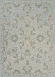 5' X 7' Blue And Ivory Wool Hand Tufted Area Rug - Homeroots